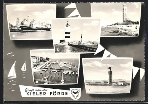 AK Kiel, Hafen, Friedrichsorter Leuchtturm, Marine-Ehrenmal Laboe, U-Boot-Ehrenmal Möltenort