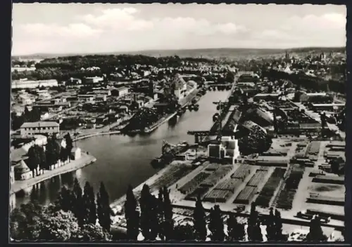 AK Osnabrück, Hafen mit Blick auf die Stadt