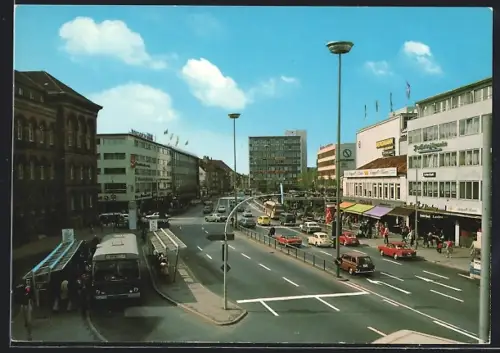 AK Osnabrück, Neumarkt, Strassenansicht mit Geschäften und Verkehr