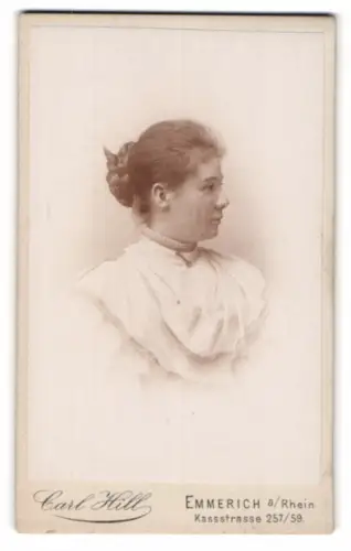 Fotografie Carl Hill, Emmerich am Rhein, Kassstrasse 257/59, Johanna Sackeldey mit Dutt
