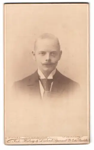 Fotografie Atelier Nauhaus Inh. Hatzig & Liebert, Hamburg, Speersort 24, Heinrich Wille im Anzug