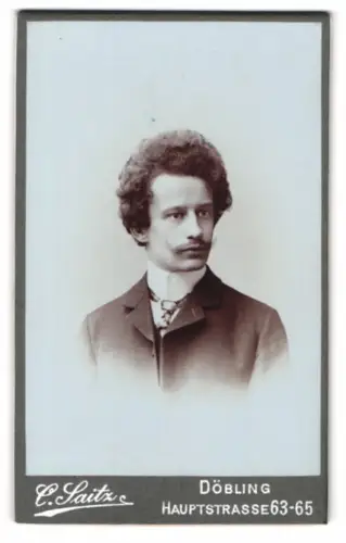 Fotografie Carl Saitz, Wien, Hauptstrasse 63-65, Portrait eines Mannes 1905