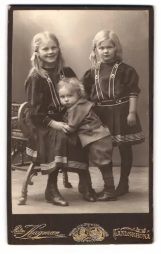 Fotografie Anton Hagman, Landskrona, Ebba, Vise und Svante als Kinder