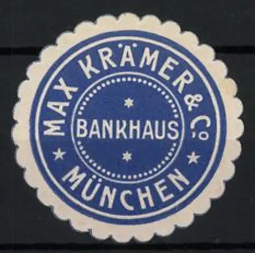 Reklamemarke München, Max Krämer & Co. Bankhaus