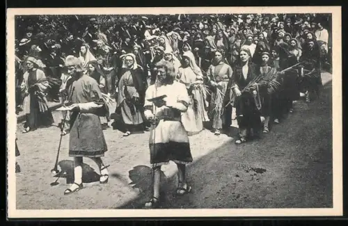AK Bruges, Procession du St. Sang, L`entrée triomphale à Jerusalem