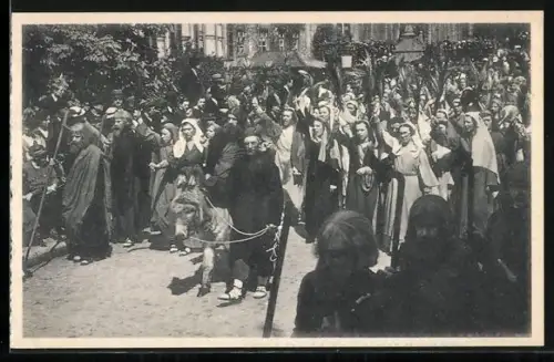 AK Bruges, Procession du St. Sang, L`entrée triomphale de Jésus à Jerusalem