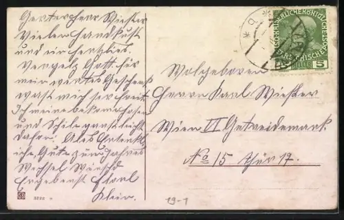 AK Rollen aus Geldmünzen mit Kleeblättern und Neujahrsgruss