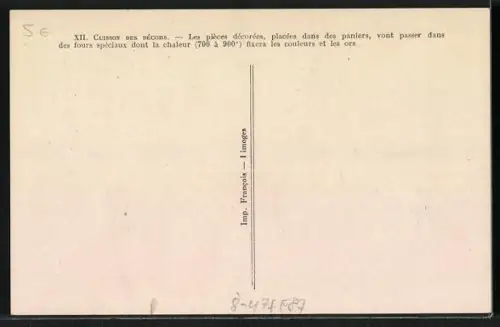 AK Limoges, Cuisson des Décors, Porzellan