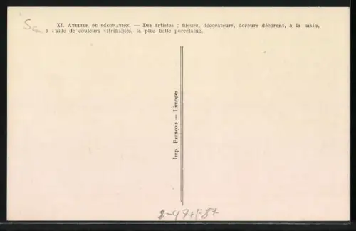 AK Limoges, Atelier de Décoration, Porzellan