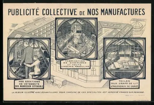 AK Elbeuf /Seine-Inf., Publicité Collective des Trois Manufactures