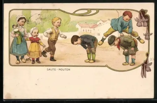 Künstler-AK Paris, Maisons Henri Esders, Grands Magasins d`Habilement, Saute-Mouton