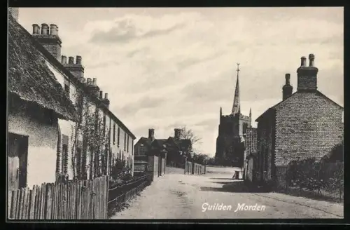 AK Guilden Morden, Street scene with church