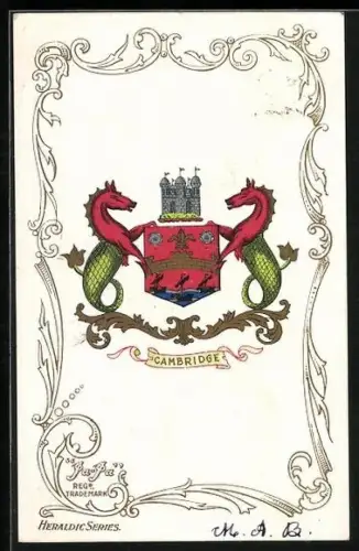 Künstler-AK Cambridge, Wappen