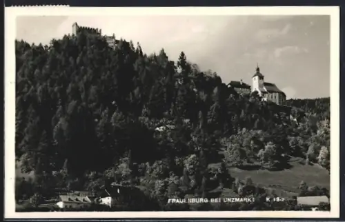 AK Frauenburg bei Unzmarkt, Ortsansicht mit Burg u. Kirche