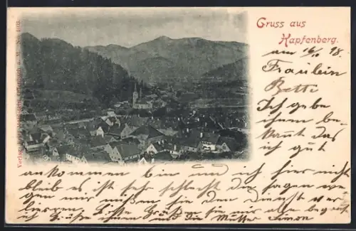 AK Kapfenberg, Teilansicht aus der Vogelschau