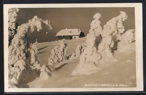 AK Rennfeld b. Bruck a. d. M., Ottokar-Kernstock-Haus im Winter
