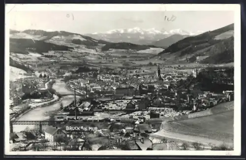 AK Bruck a. M., Totalansicht mit Alpenblick