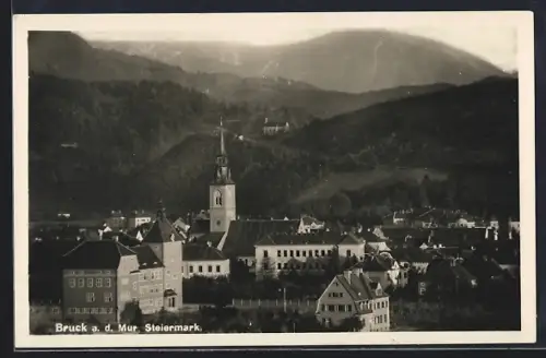 AK Bruck a. M., Teilansicht mit Kirche