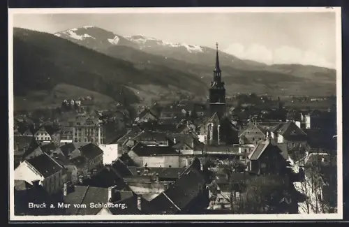 AK Bruck a. Mur, Ortsansicht vom Schlossberg