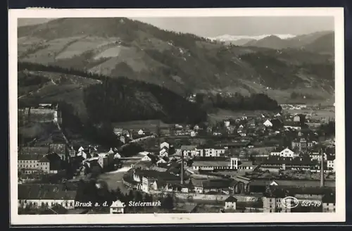 AK Bruck a. M., Ortsansicht aus der Vogelschau