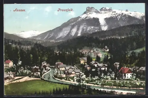 AK Aussee, Gesamtansicht mit Praunfalk