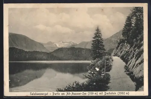 AK Alt-Aussee, Alt-Ausseer See mit Dachstein