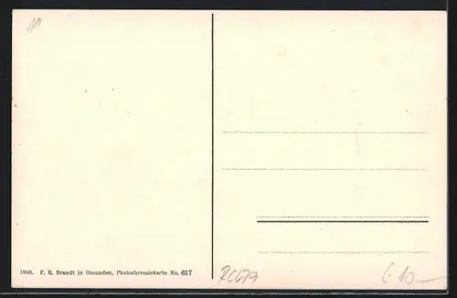 AK Alt-Aussee, See mit Trisselwand, Bootspartie