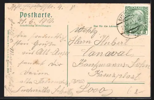 AK Alt-Aussee, Alt-Aussee mit Trisselwand aus der Vogelschau