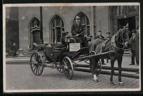 AK Alt-Frankfurt, Letzte Pferde-Droschke 1930, Stadttyp