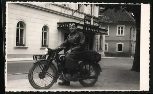 Foto-AK Puch-Motorrad mit Kennzeichen L 20.132