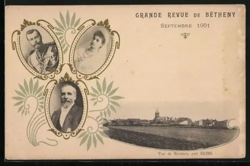 AK Bétheny, Zar Nikolaus II. von Russland zu Besuch in der Stadt