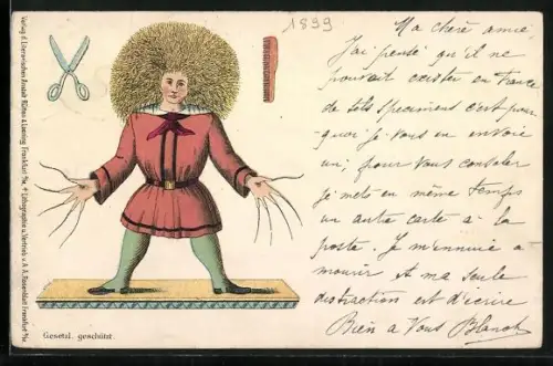 Künstler-AK Struwwelpeter, Zeichnung aus dem Kinderbuch von H. Hoffmann
