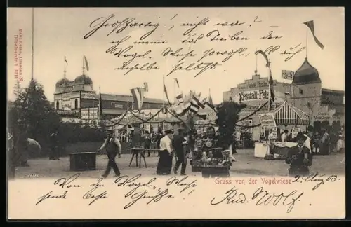AK Variété Theater Krystall Palast auf der Dresdener Vogelwiese