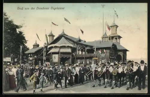 AK Musikparade auf der Dresdener Vogelwiese