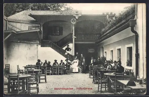 AK Berchtesgaden, Hotel Hofbräuhaus, Ansicht vom Innenhof