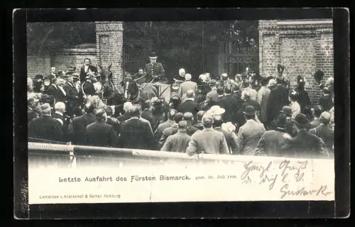 AK Letzte Ausfahrt des Fürsten Bismarck