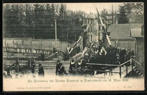 AK Friedrichsruh, Die Beisetzung des Fürsten Bismarck 1899