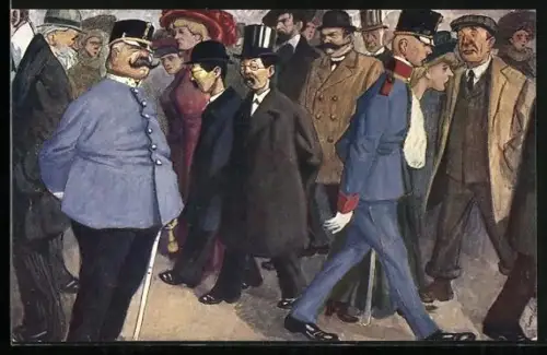 Künstler-AK Carl Josef: Wien, Ringstrassen-Korso
