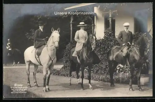AK Die Kronprinzessin zu Pferd