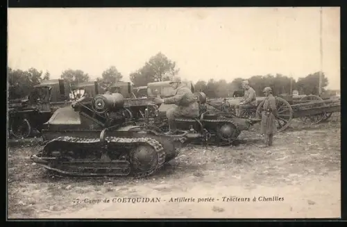 AK Camp de Coetquidan, Artillerie portée, Tracteurs à Chenilles