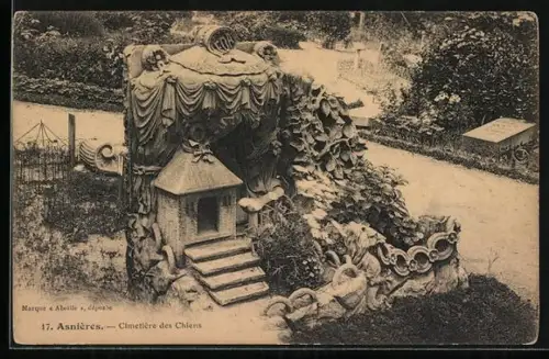 AK Asnières, Cimetière des Chiens