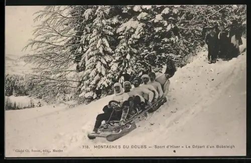 AK Montagnes du Doubs, Sport d`Hiver, Le Départ d`un Bobsleigh