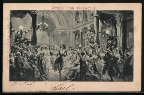 Künstler-AK Buntes Treiben beim Carneval