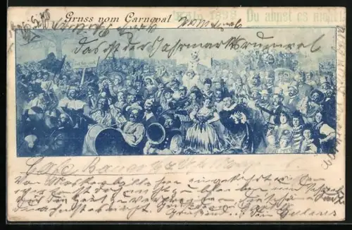 Künstler-AK Köln, Buntes Treiben beim Carneval