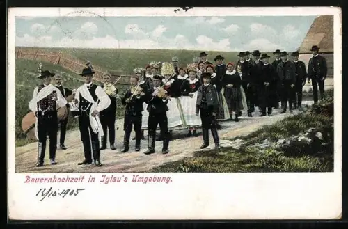 AK Iglau, Bauernhochzeit aus Iglaus Umgebung
