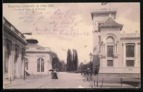 AK Liége, Exposition 1905, Canada et Palais de la Femme