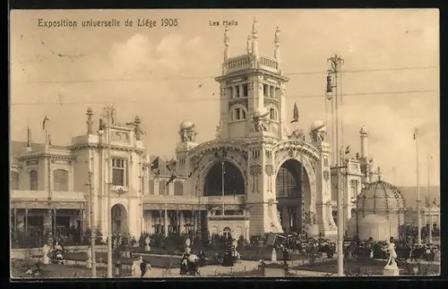 AK Liège, Exposition universelle 1905, Les Halls