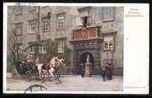 Künstler-AK Ernst Graner: Wien, Hofburg, Schweizertor