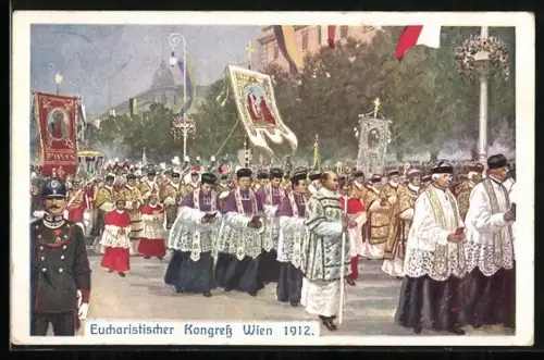 AK Wien, Eucharisten Congress 1912, Prozession