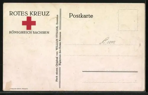 AK Rotes Kreuz, Schwester gibt verwundeten Soldaten was zu trinken